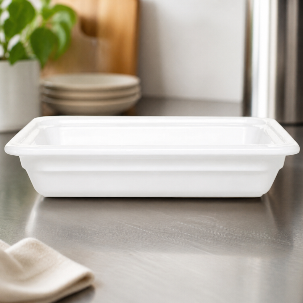 Commercial Ceramic Gastronorm Dish 1/2 Size 3.1Ltr