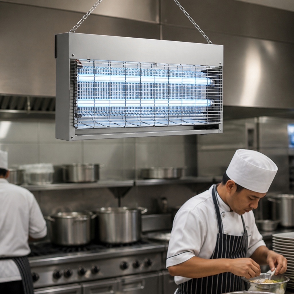 Commercial LED Fly Killer 150m² Efficient Stainless Steel