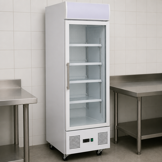 Commercial Upright Display Fridge 218L Capacity Finish
