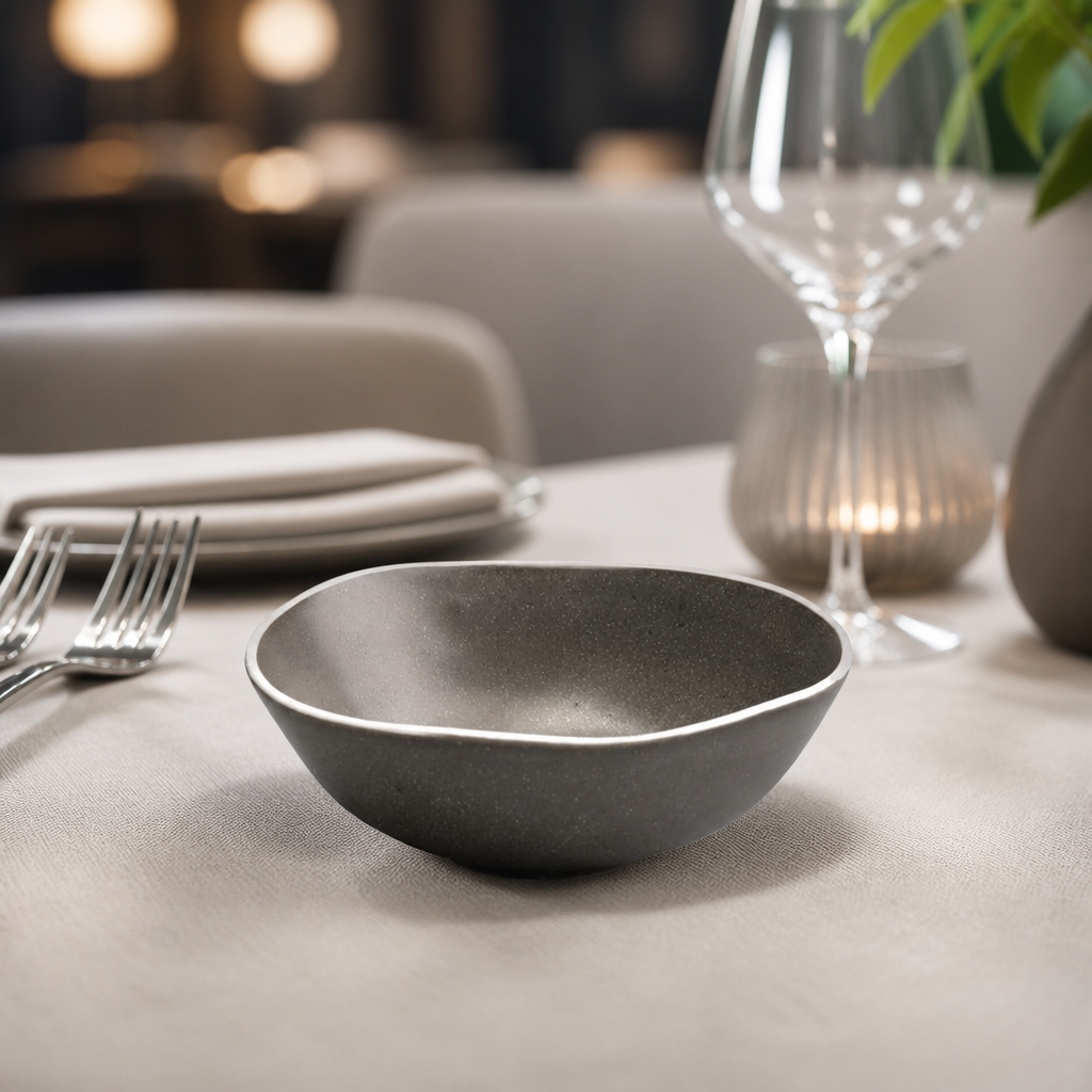 Commercial Salad Bowls 155mm Charcoal Grey 6 Pack