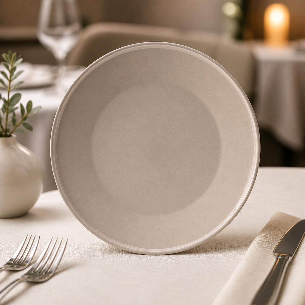 Set of 6 Commercial Stone Plates 225mm for dining