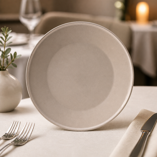 Set of 6 Commercial Stone Plates 225mm for dining