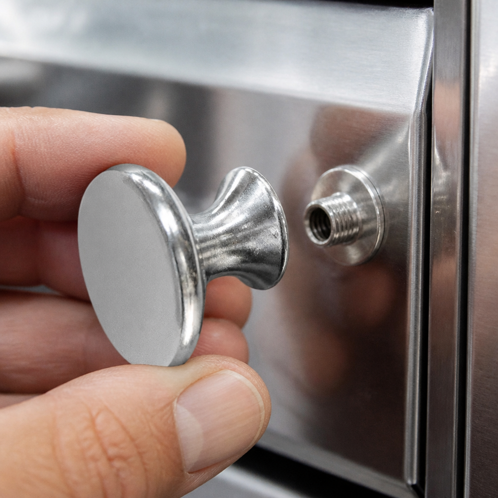 Commercial Food Merchandiser Handle Aluminium Alloy 19.8mm