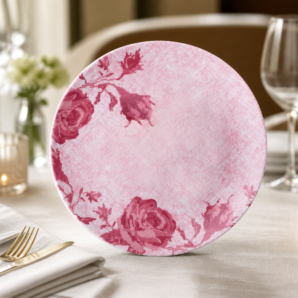Commercial Boho Coupe Plates Pink 230mm 6 Pack