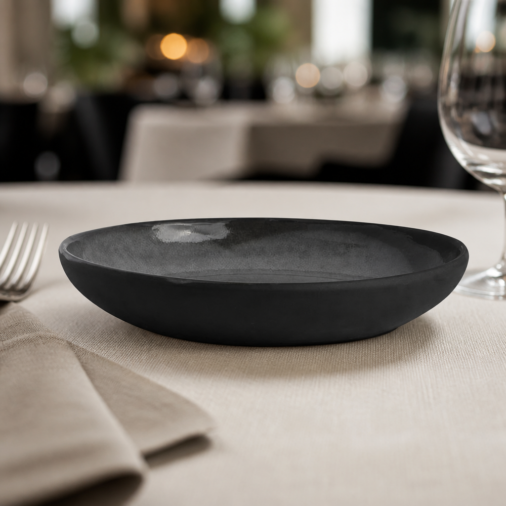 Commercial Grey Bowls 220mm Vitrified Stoneware 24 Pack