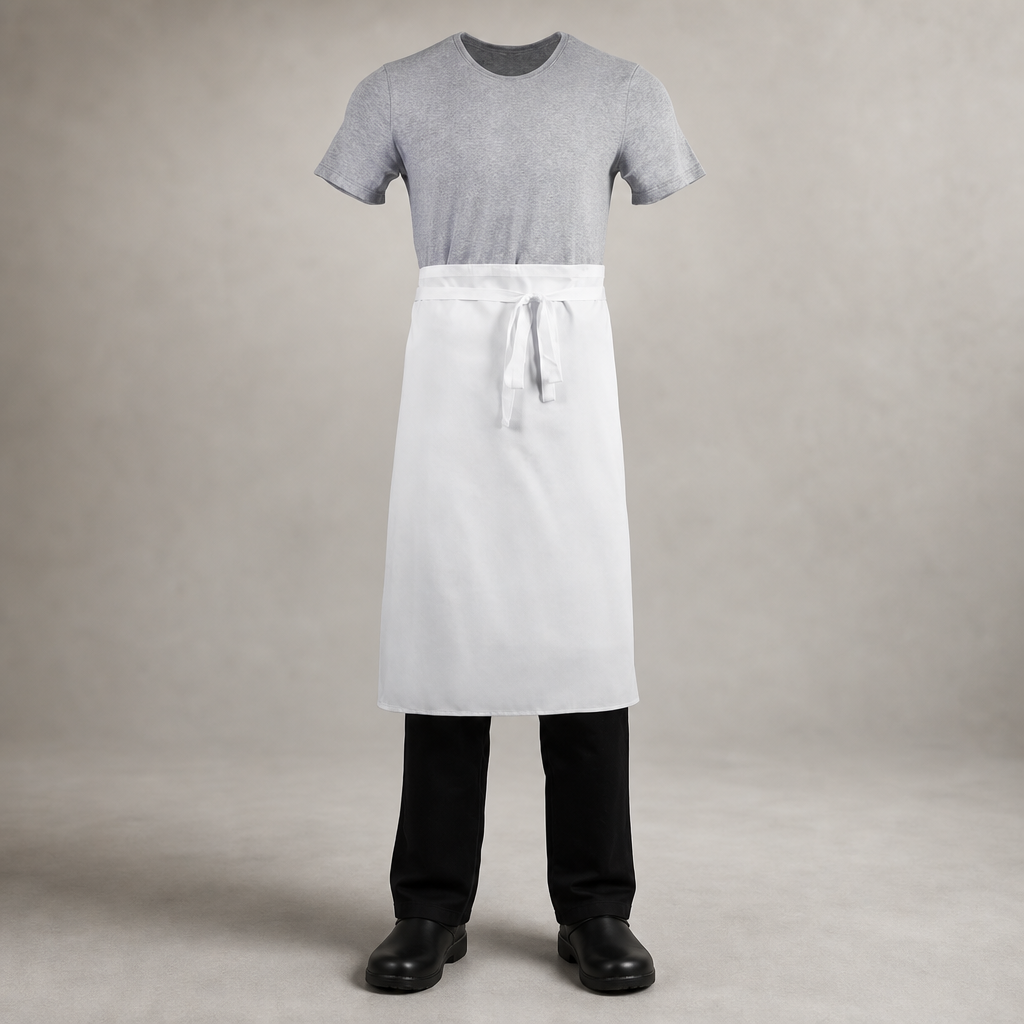 Commercial staff apron in cotton blend, 900mm x 800mm