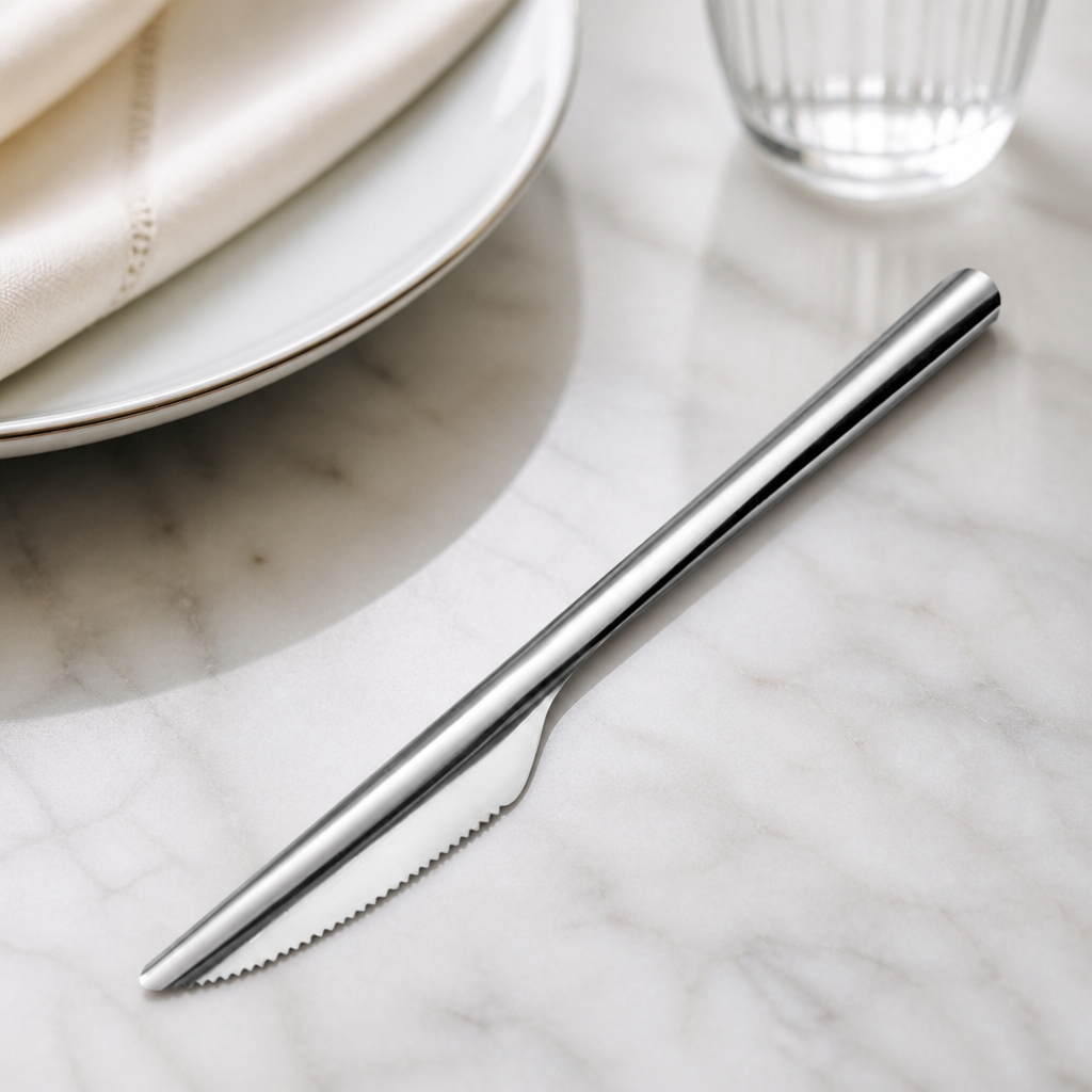 Wooden And Plastic Cutlery Slim Table Knives 240 Pack