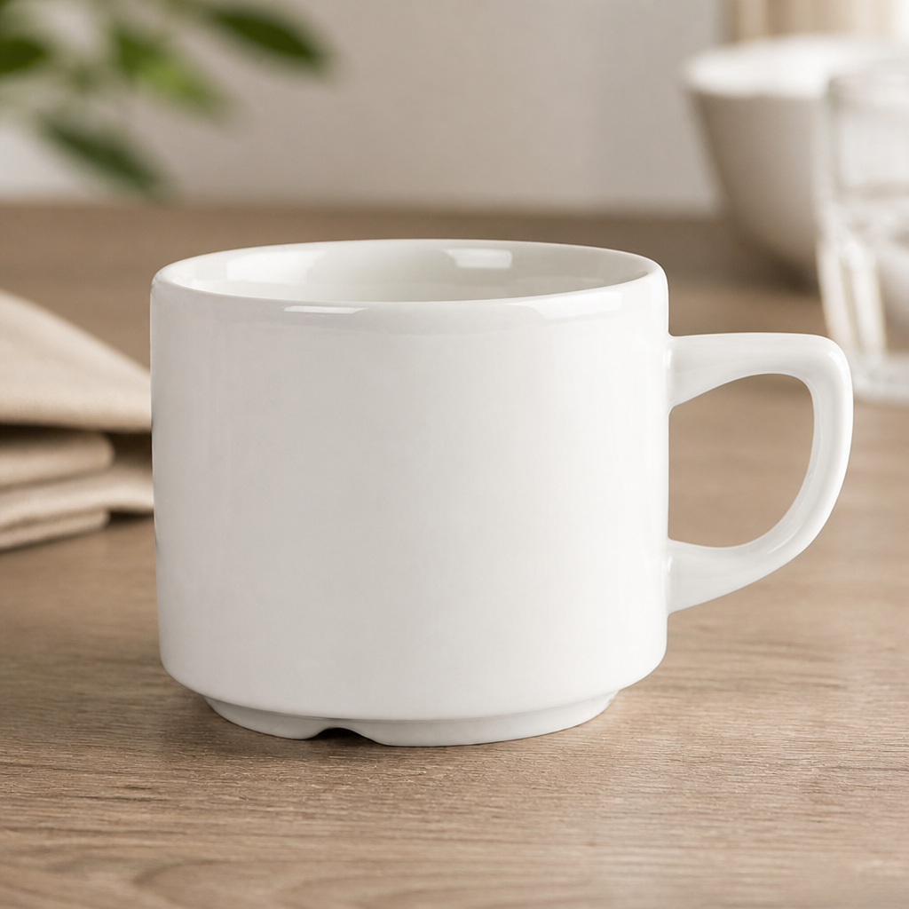 Stackable 199ml Commercial Tea Cups - 24 Pack