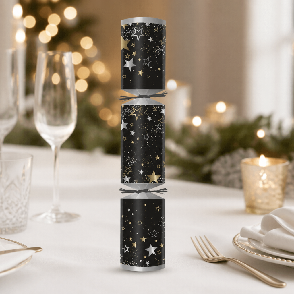 Midnight Sparkle Christmas Crackers 11" (50 Pack)