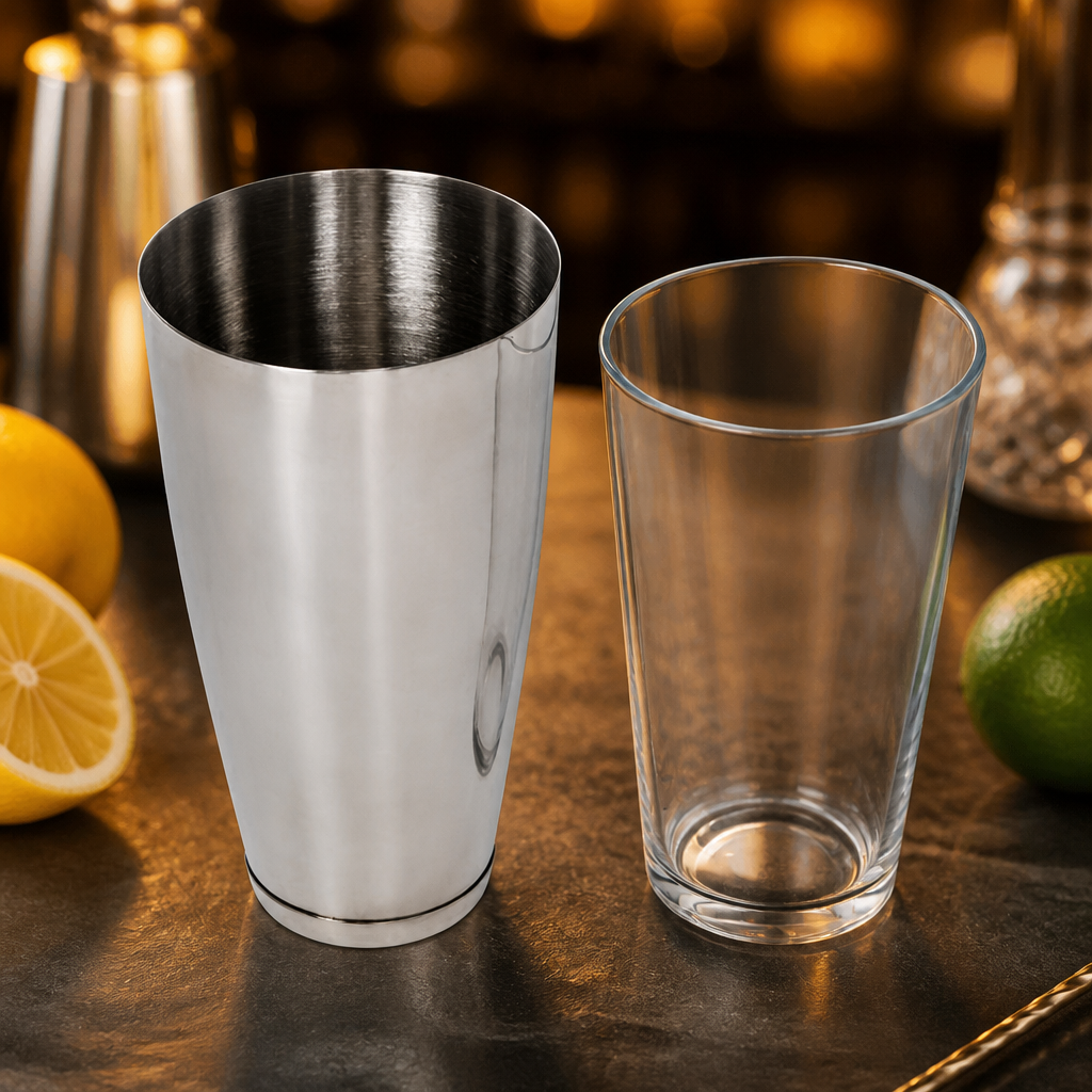 Commercial Cocktail Shaker Set 800ml with 455ml Glass