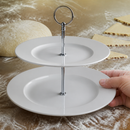 Commercial 2 Tier Plate Tower Stand for Food Presentation