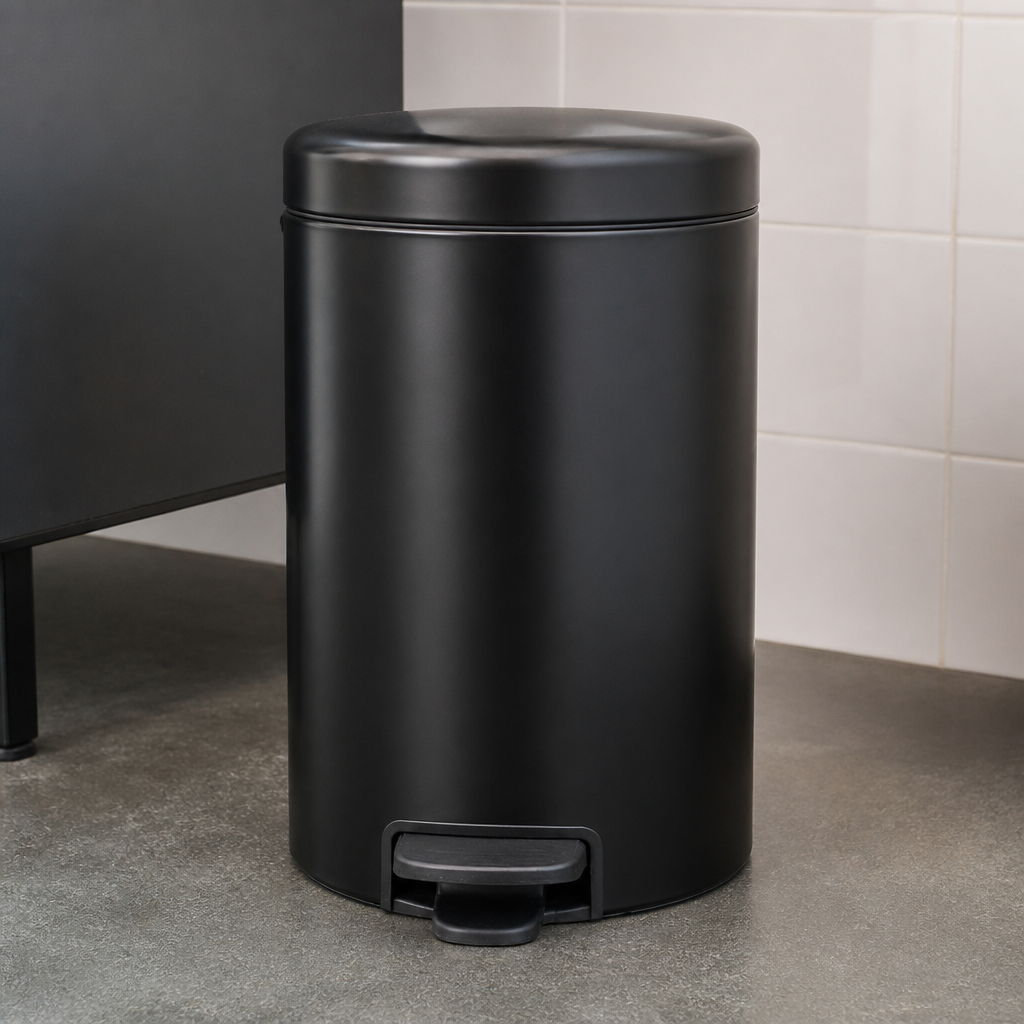 Commercial 12L Pedal Bin for Office Bathroom Bedroom Use