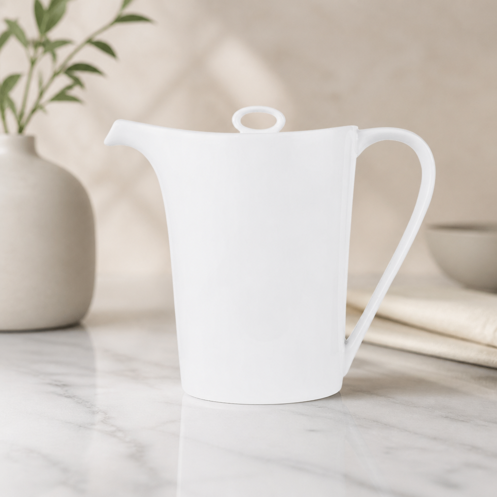 Commercial Oval Coffee Pots 511ml - 6 Pack Fine Dining Porcelain