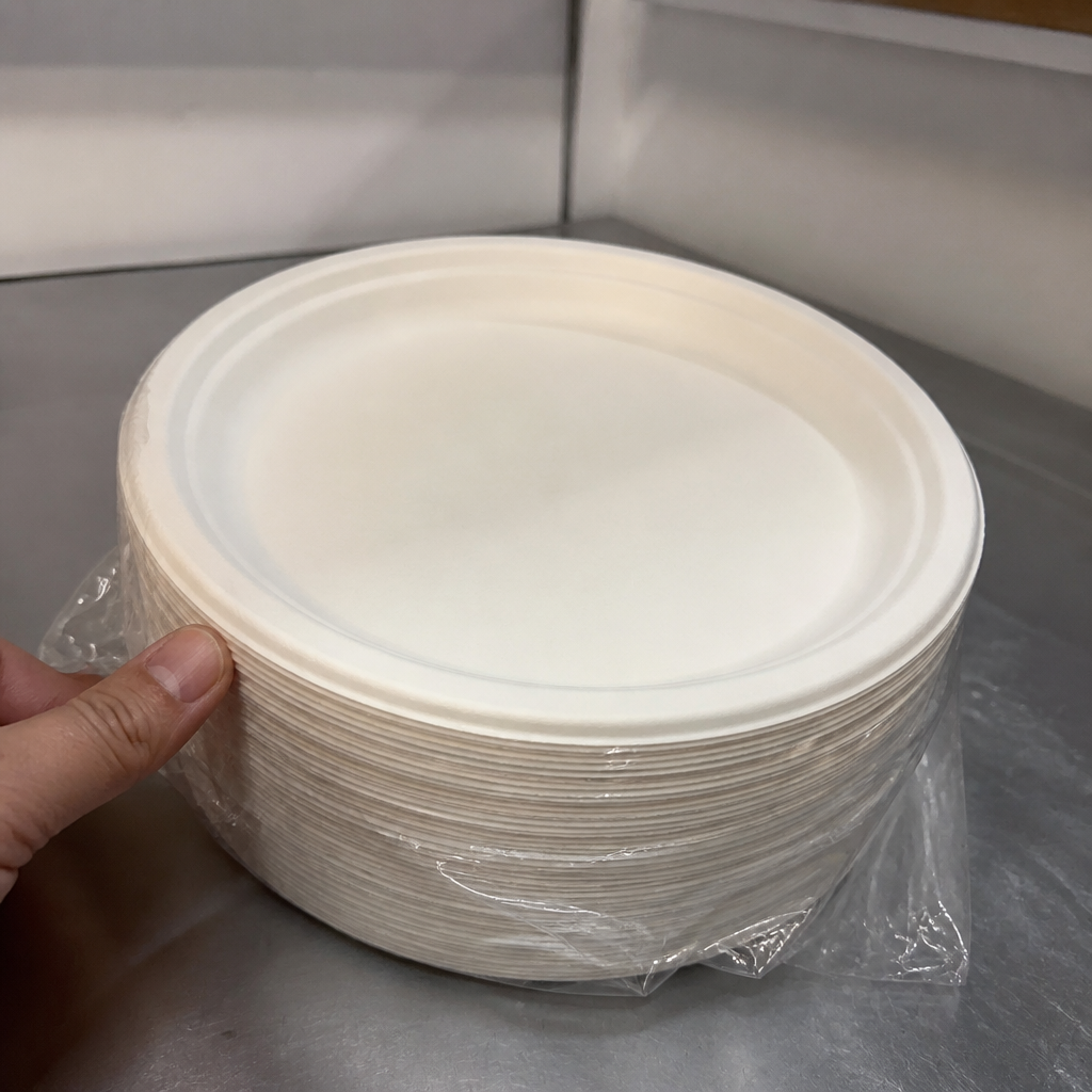 Commercial Compostable Bagasse Plates 179mm - 50 Pack