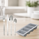 Commercial 240 Pack Plain Stainless Steel Cutlery Set with Tray
