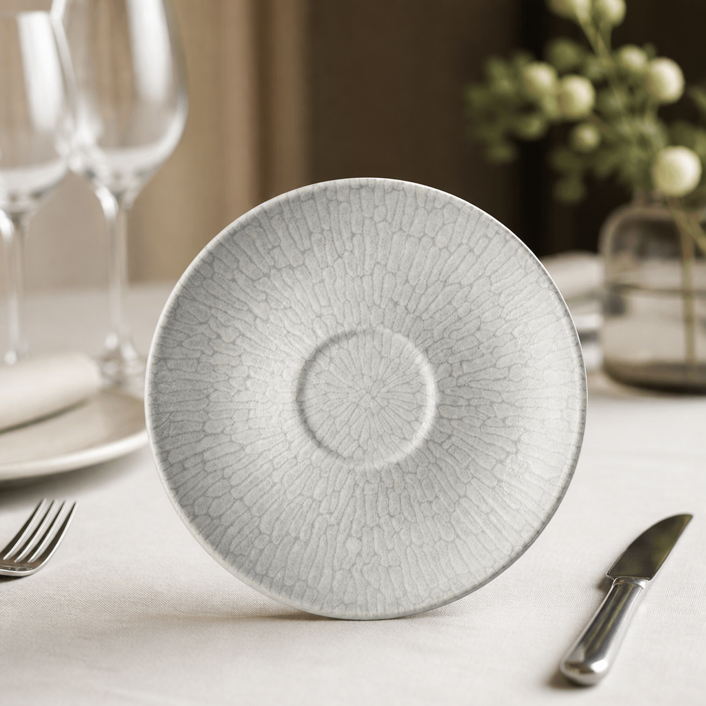 Commercial Delta Grey Saucers 156mm - 12 Pack