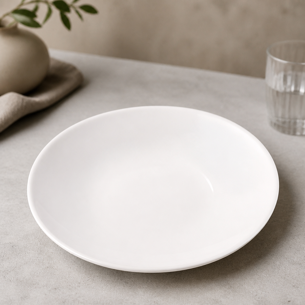 225mm White Deep Coupe Plates 12 Pack for Restaurants