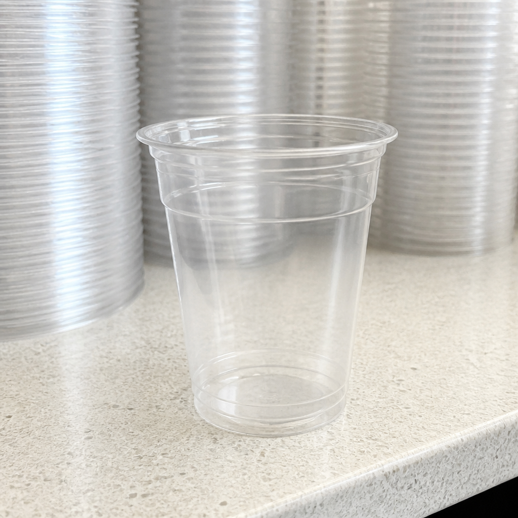 12oz Clear rPET Smoothie Cups - 800 Pack Disposable Glasses