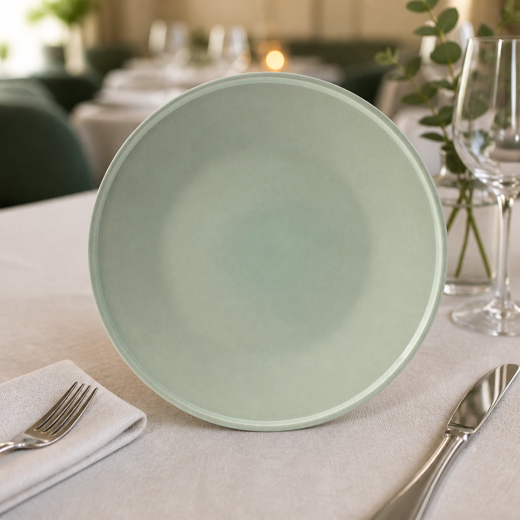 Set of 6 Commercial 250mm Mint Core Plates for dining