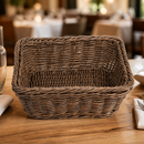 Commercial Polywicker Square Serving Basket 230x230mm Dark Brown