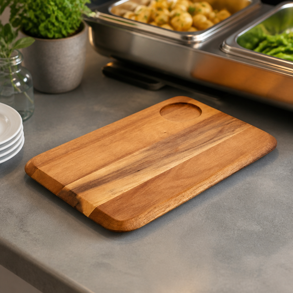 Acacia Wooden Serving Board 340mm for Commercial Use