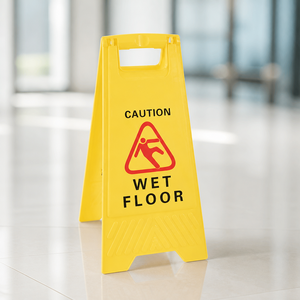 Commercial Wet Floor Safety Sign - Lightweight Plastic 640mm
