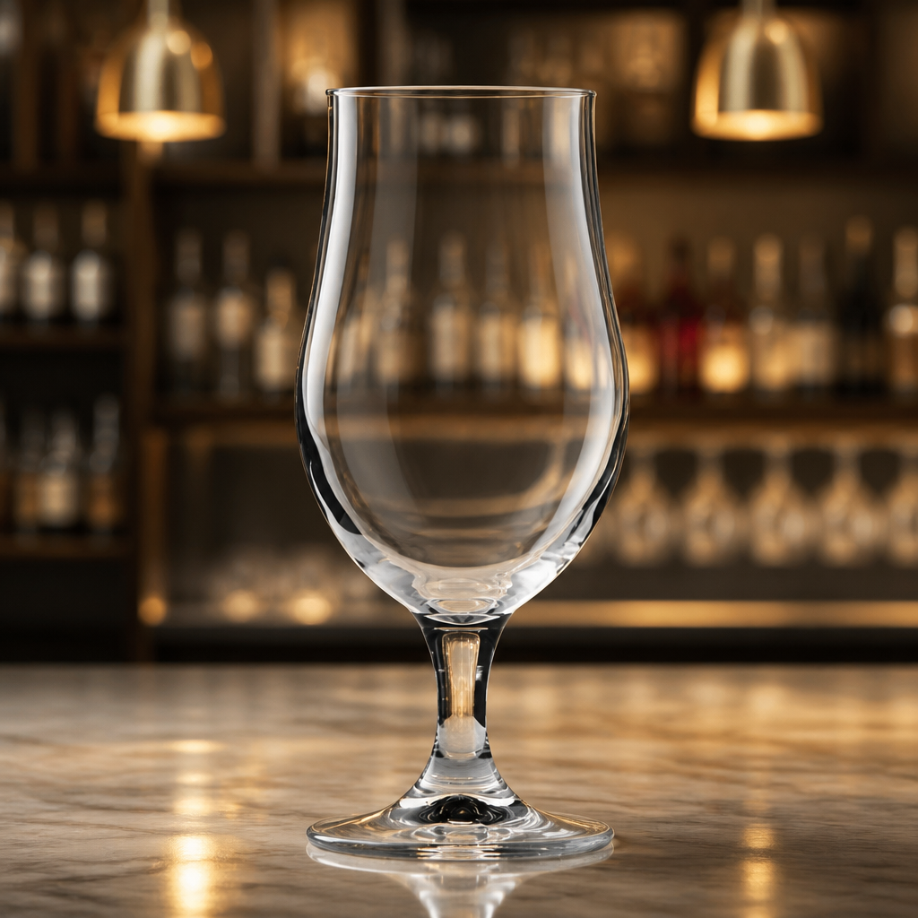Set of 6 stemmed beer glasses, 400ml for commercial use