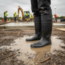 Premium Safety Wellington Boots with Toe & Midsole Protection for Mining, Oil Field, and Chemical Industries - Sizes 3-13