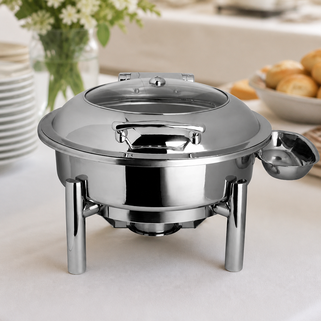 Commercial Round Chafing Dish Stand 286x165mm Display