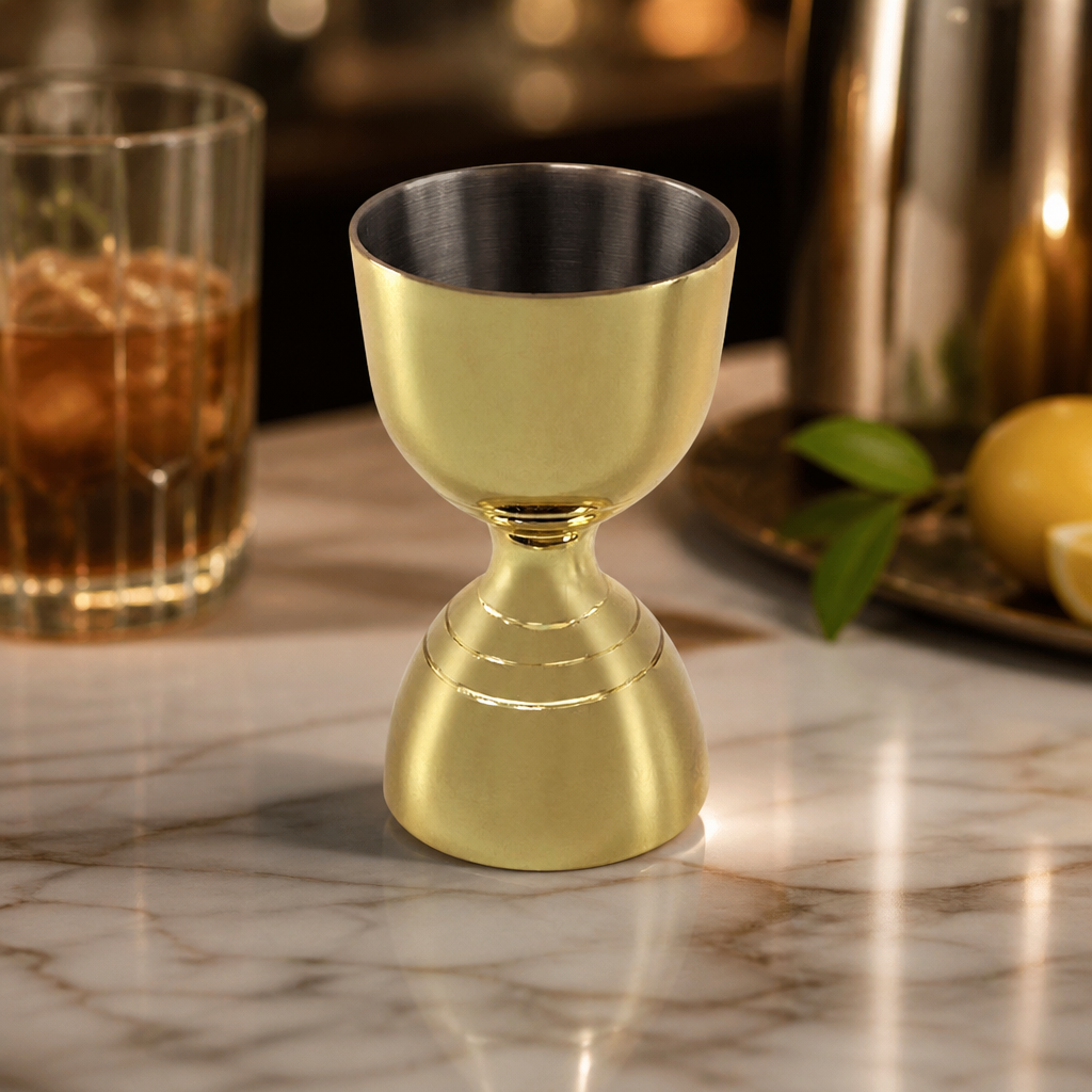 Commercial Gold Plated Bell Jigger 25ml/50ml Thimble Measure