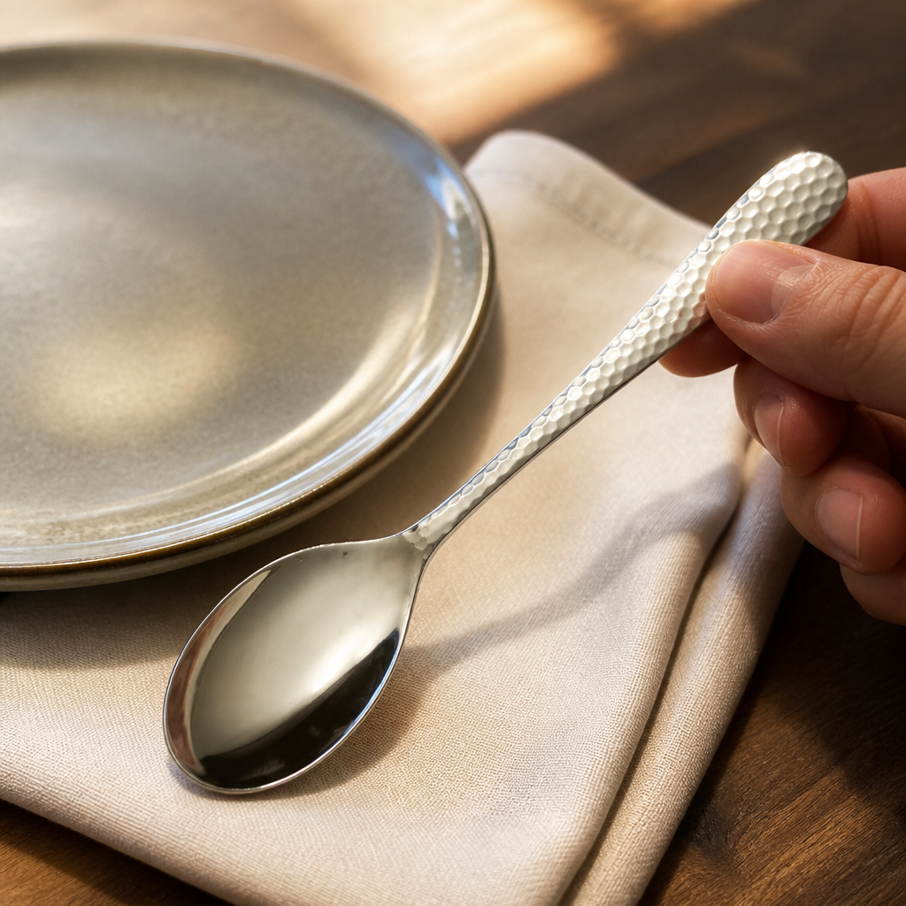 Commercial Stainless Steel Tablespoons 12 Pack Rustic Cutlery