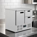 Commercial 2 Drawer Counter Fridge 240Ltr Kitchen Refrigeration