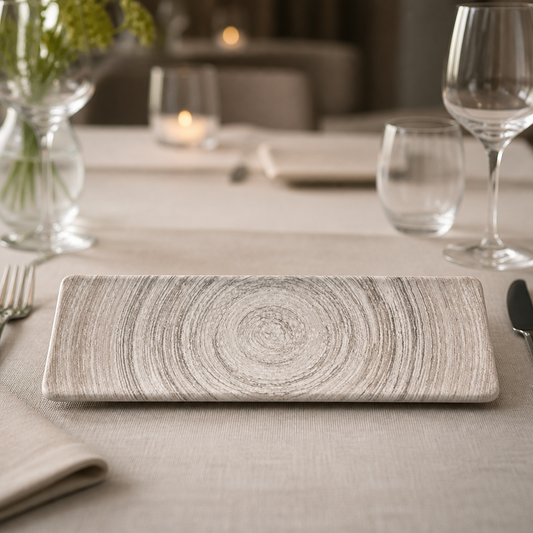 Commercial Oblong Plates 330 x 110mm - 6 Pack Dishwasher Safe