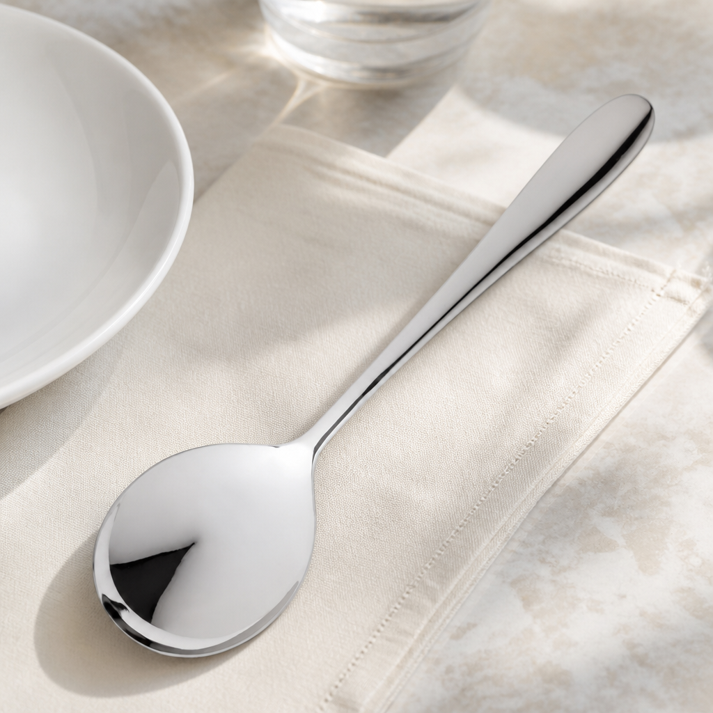 Commercial Soup Spoons 12 Pack 18/10 Stainless Steel Teardrop