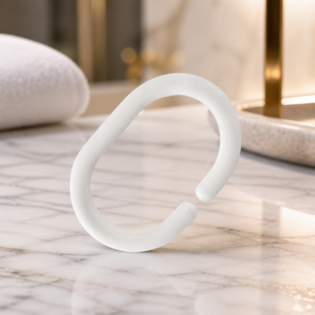 Plastic Shower Curtain Ring 12 Pack for bathroom use