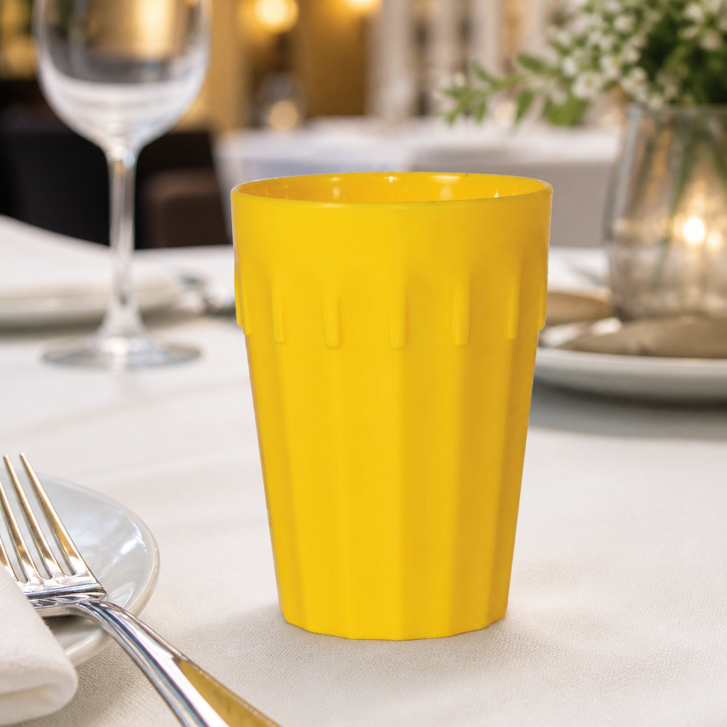 Commercial Polypropylene Tumblers 141.3ml Yellow 12 Pack