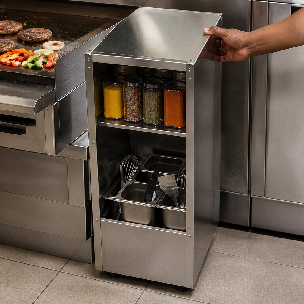 Commercial Ambient Pedestal Storage Cabinet for Countertop Use