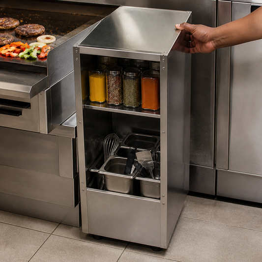 Commercial Ambient Pedestal Storage Cabinet for Countertop Use