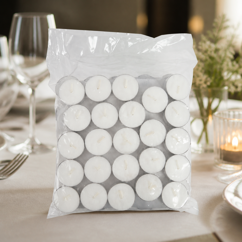 Commercial Tealights 100 Pack 4 Hour Burn Time