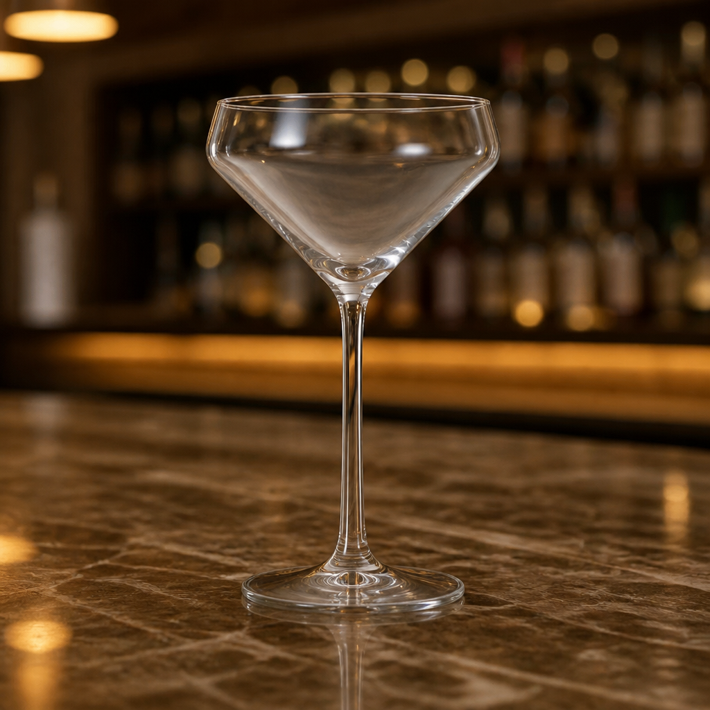 Set of 6 Commercial Martini Glasses 343ml in crystal