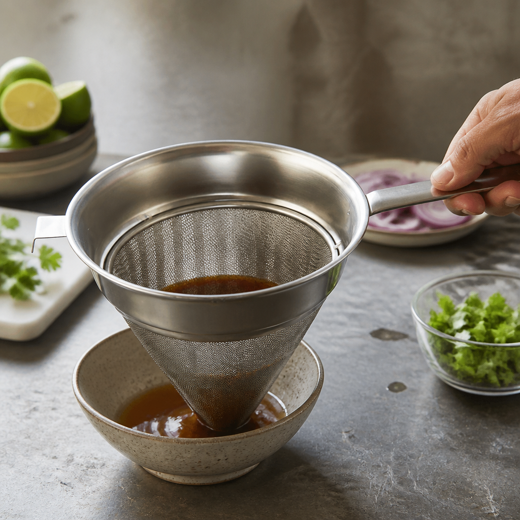 8 Inch Commercial Stainless Steel Chinois Strainer