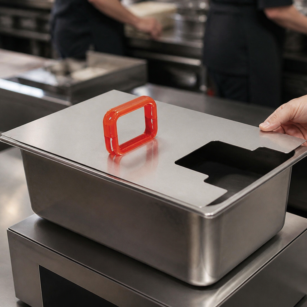 Stainless Steel Flat Lid for 1/1 Gastronorm Container