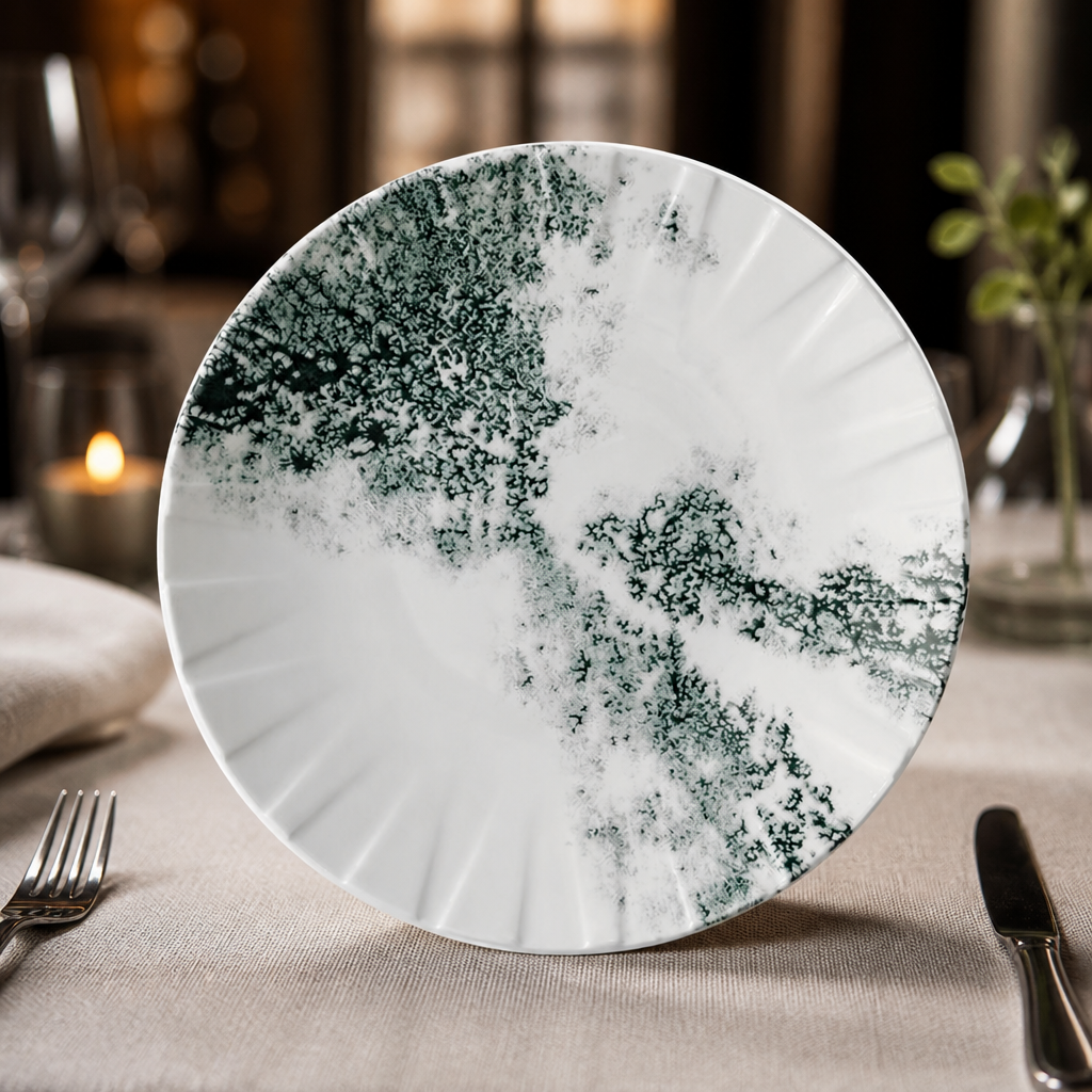 Smoke Black Coupe Plates 237mm Eco Glaze - 6 Pack