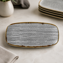 Commercial Rectangular Plates 153mm Stone Grey 12 Pack