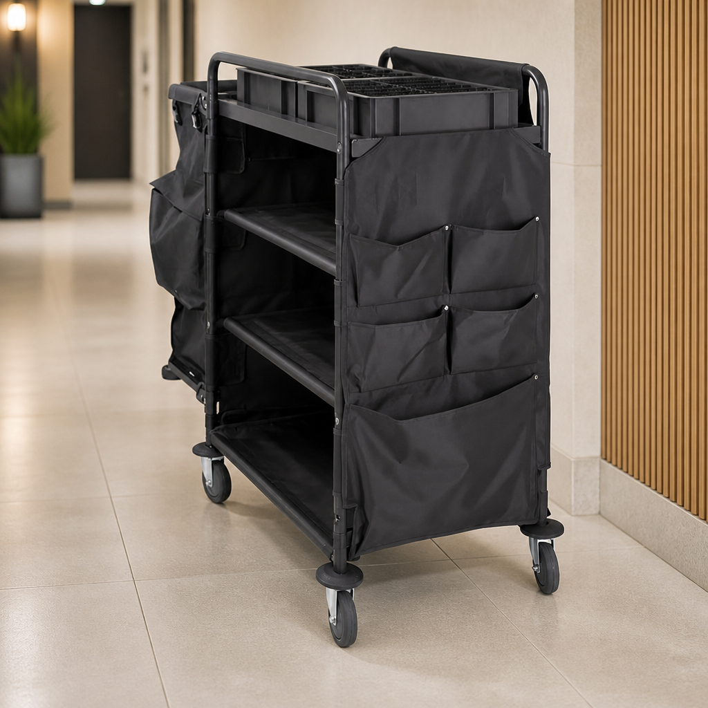 Compact Housekeeping Trolley with 90 Litre Waste Bag