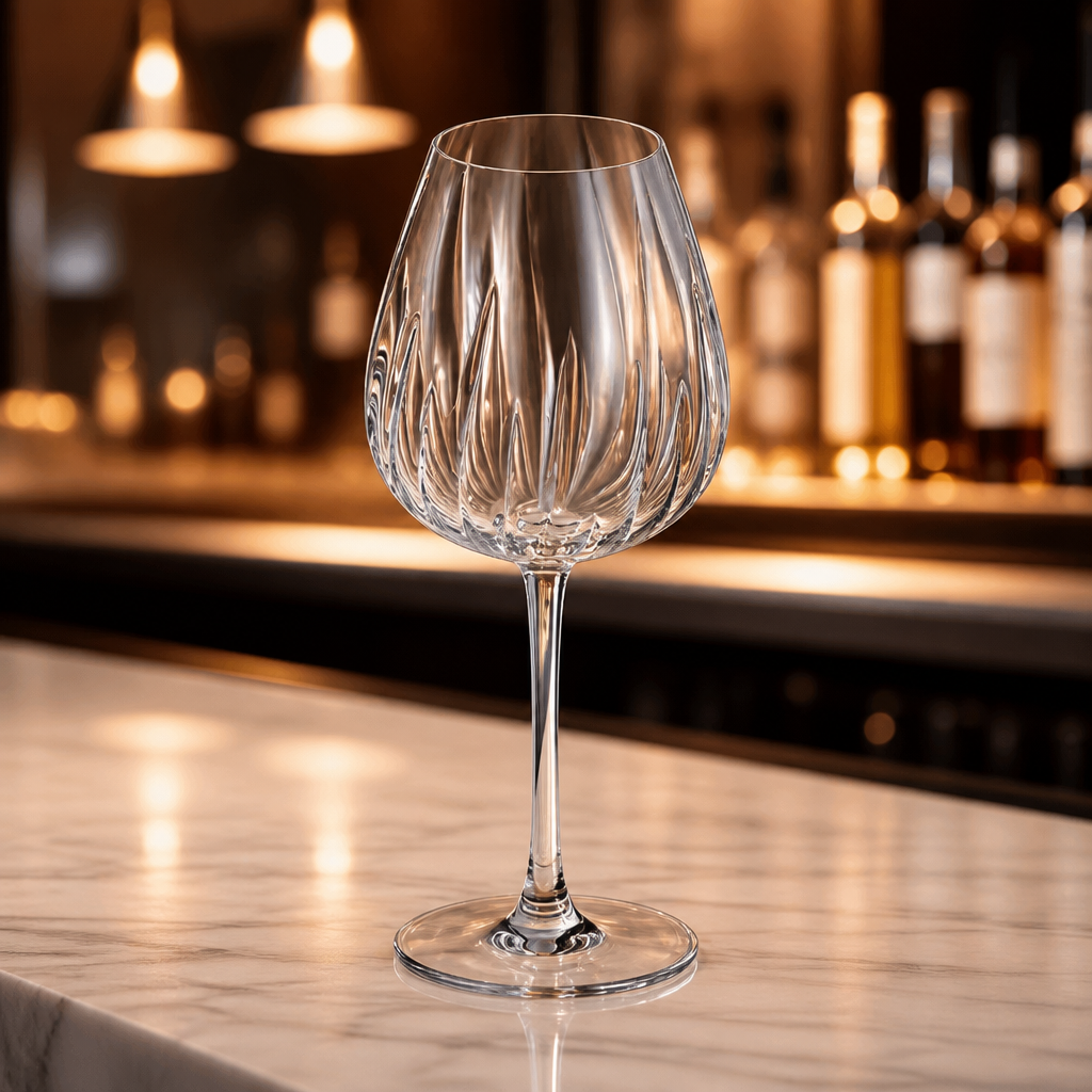 Set of 8 dishwasher safe 470ml swirly wine glasses