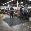 Premium Anti-Fatigue Matting 900mm x 2900mm with 18mm Thick Construction and Directional Drainage Grooves for Safety