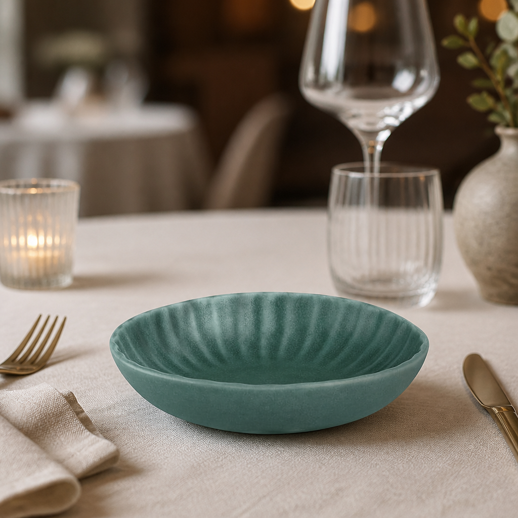 Commercial Green Coupe Bowls 160mm - 6 Pack Porcelain