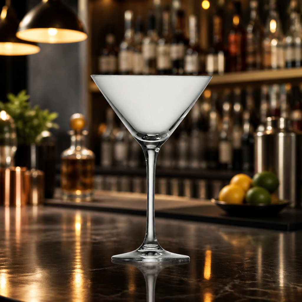 Commercial Crystal Martini Glasses 270ml - 6 Pack