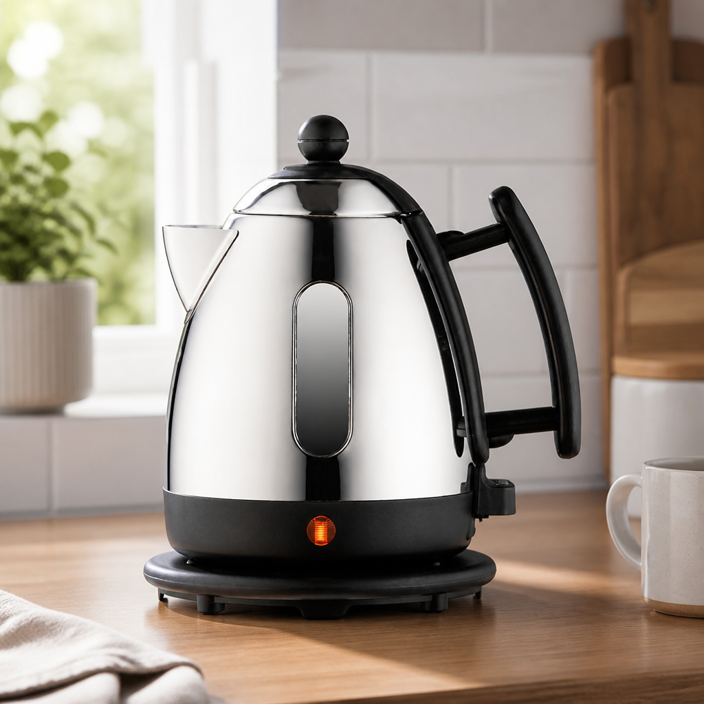 1Ltr Commercial Cordless Kettle Stainless Steel Ergonomic Design